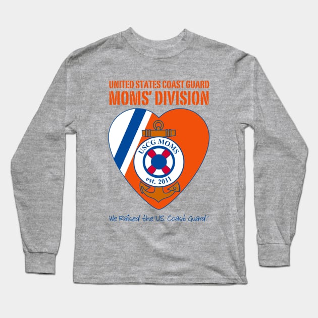 USCG Mom's Division Logo Long Sleeve T-Shirt by LoveMyCoastie